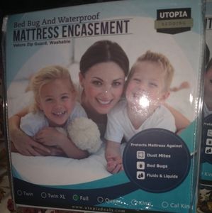 2 VERY USEFUL NEW UTOPIA MATTRESS ENCASEMENTS FULL SIZE